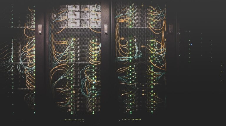 Server rack with network equipment representing a self-hosted homelab